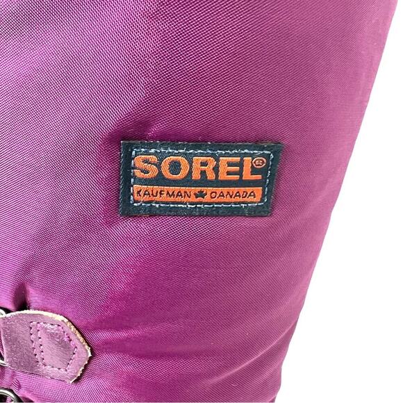 SOREL Insulated Snow Winter Boots in Purple Women's Size 6 - Picture 10 of 12
